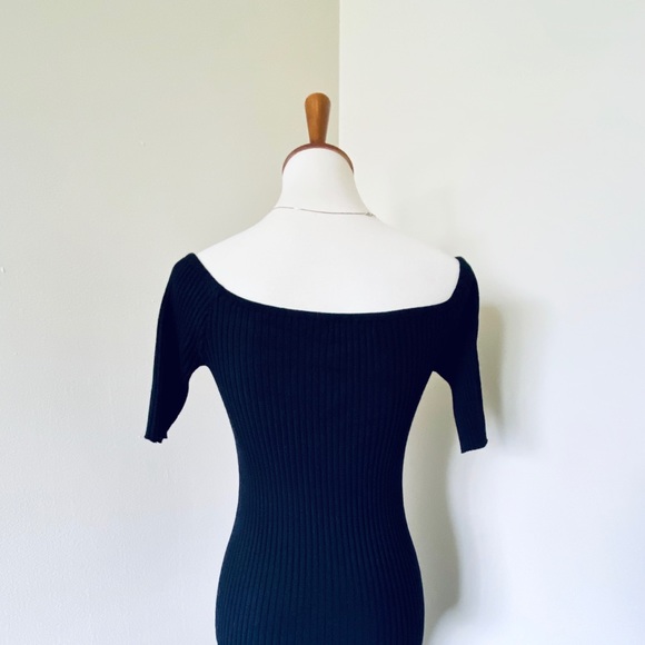 WILA Black Off the Shoulder Bodycon Mini Dress - Picture 4 of 6